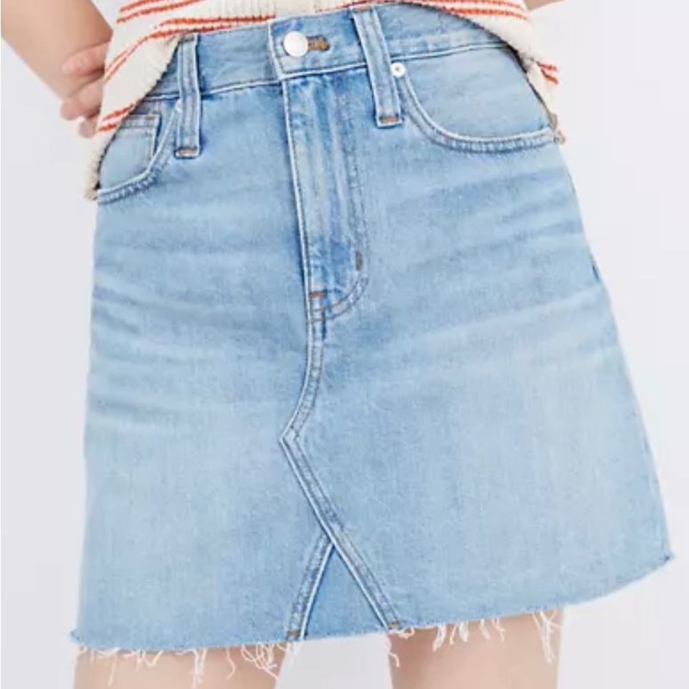 Madewell Ridgid Denim A-Line Mini Skirt Size 31